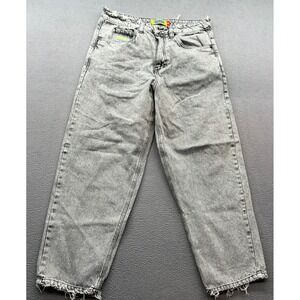 VTG Empyre Jeans Mens Sz 30x28 Gray Acid Wash Distressed Straight Leg